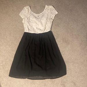 Black and white dress